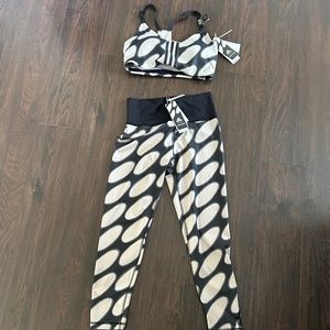 NWT Adidas Marimekko Aero impact Support Bra Size S and Leggings Size M